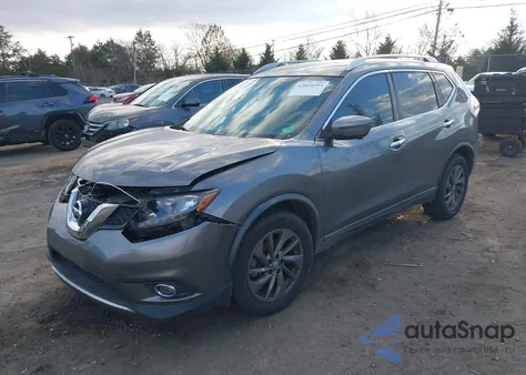 2016 Nissan Rogue Sl из США, поврежденный, VIN KNMAT2MT9GP676198